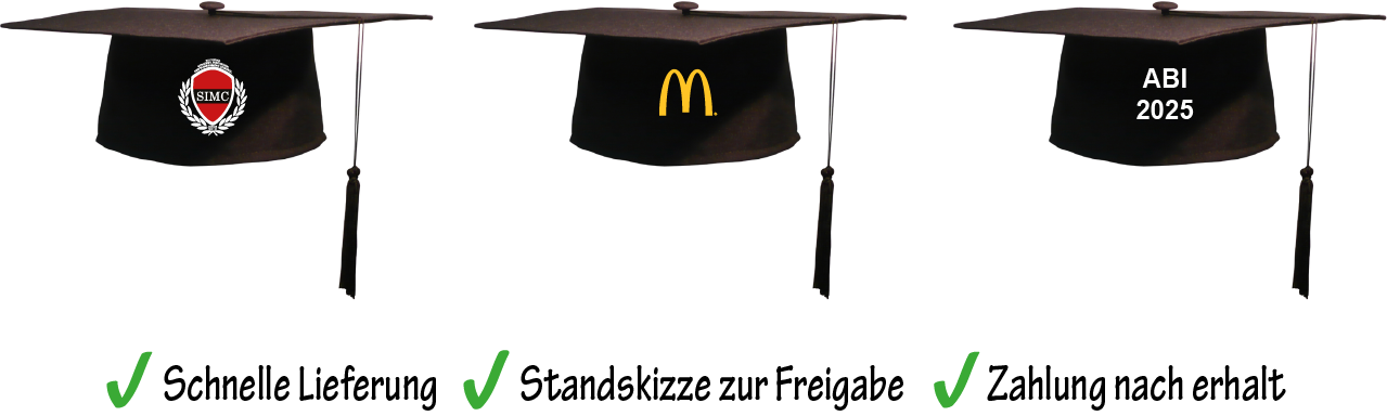 Doktorhut mit Beschriftung